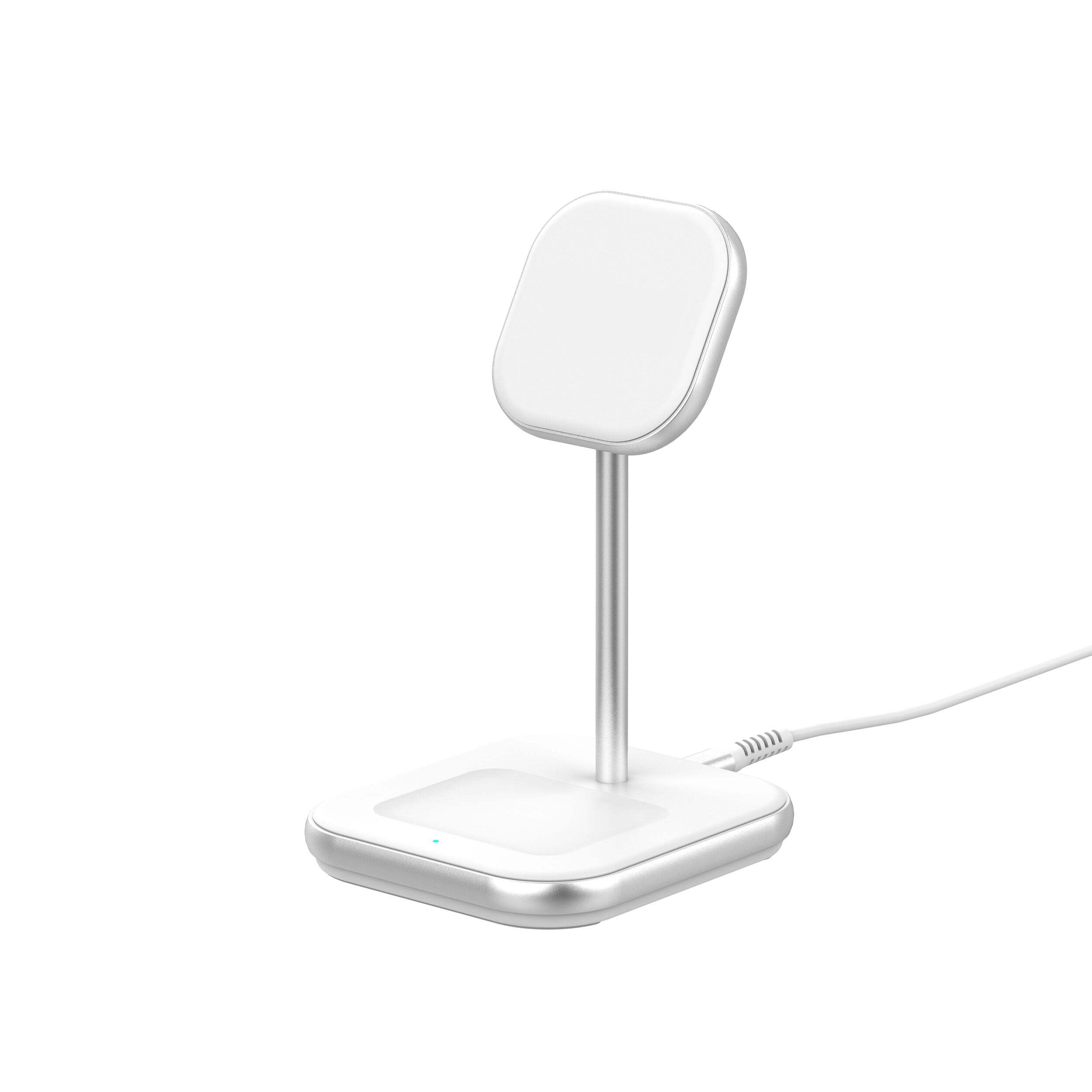 Chargeur sans fil magnétique 2-en-1 Bluehive compatible avec MagSafe Front_Three_Fourths_Angled_Left