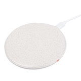 Bluehive 15W Wheat Straw Wireless Charging Pad, White Front_Angled_Left