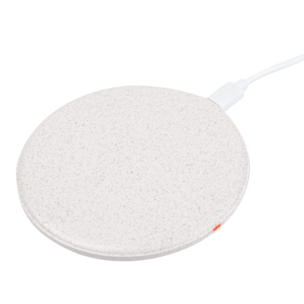 Bluehive 15W Wheat Straw Wireless Charging Pad, White