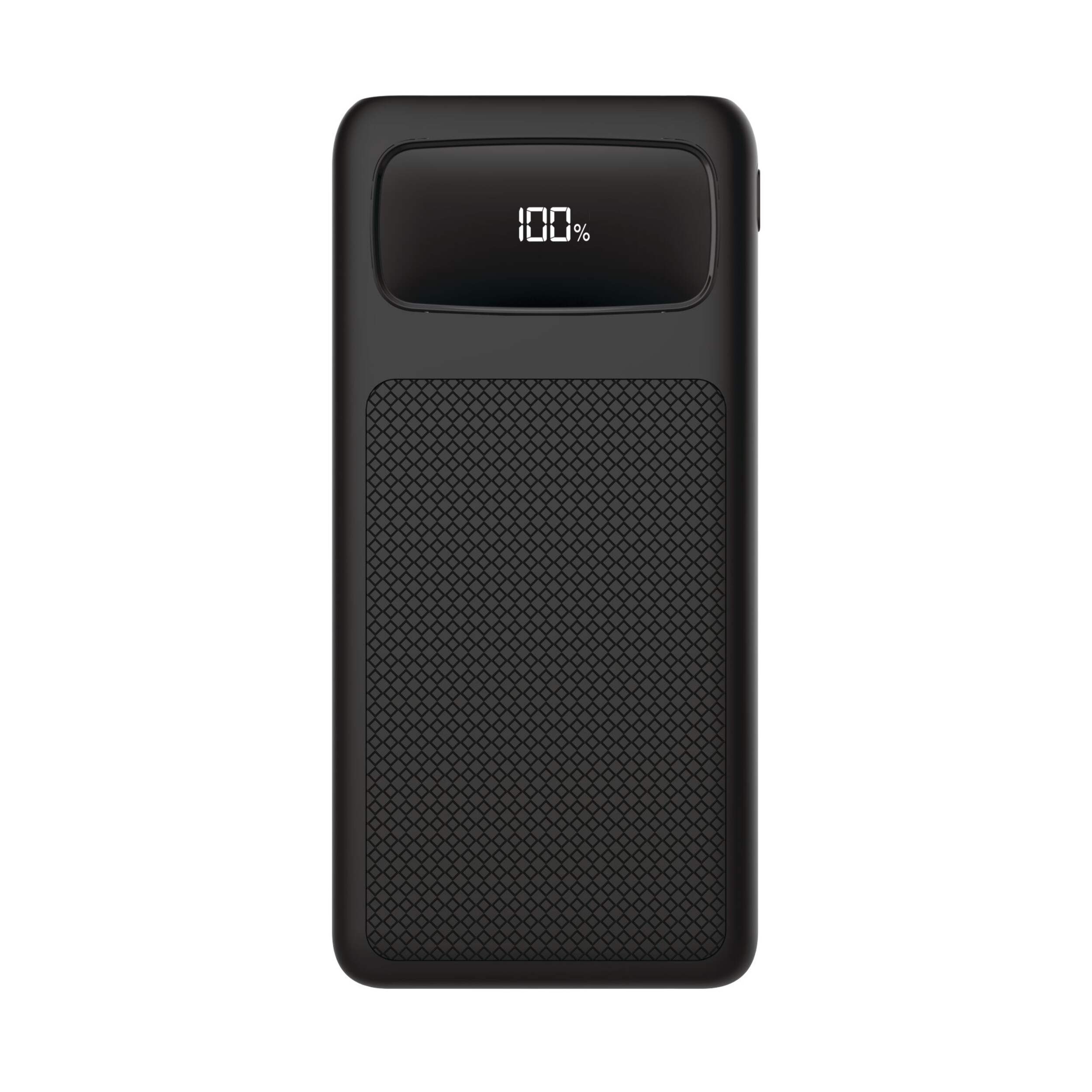 Chargeur portatif Bluehive avec câbles, noir, 10 000 mAh Front_Flat