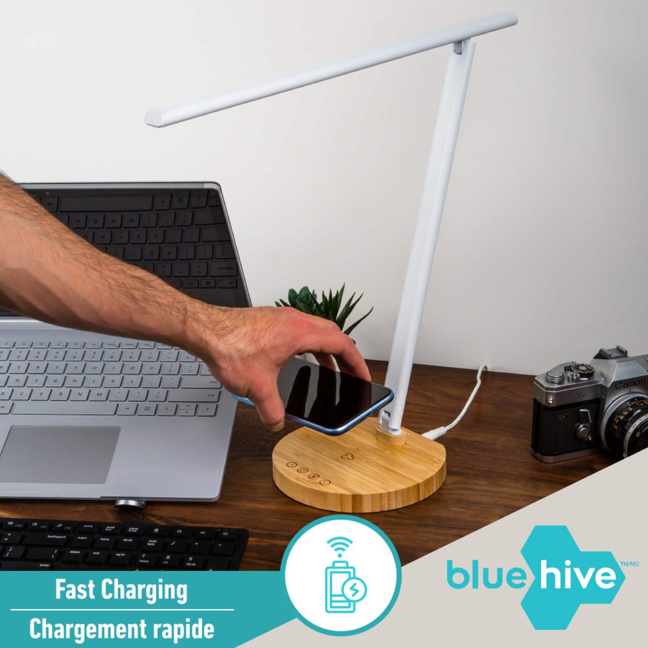 Bluehive 10W Foldable Wireless Charging Pad with LED Lamp
