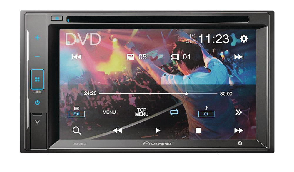 Pioneer AVH-240EX Multimedia AM/FM DVD Receiver, Includes USB & Aux Input