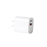 Bulk Fast Charge Dual Port A/C Wall Charger, Compatible with Most Devices Front_Angled_Left
