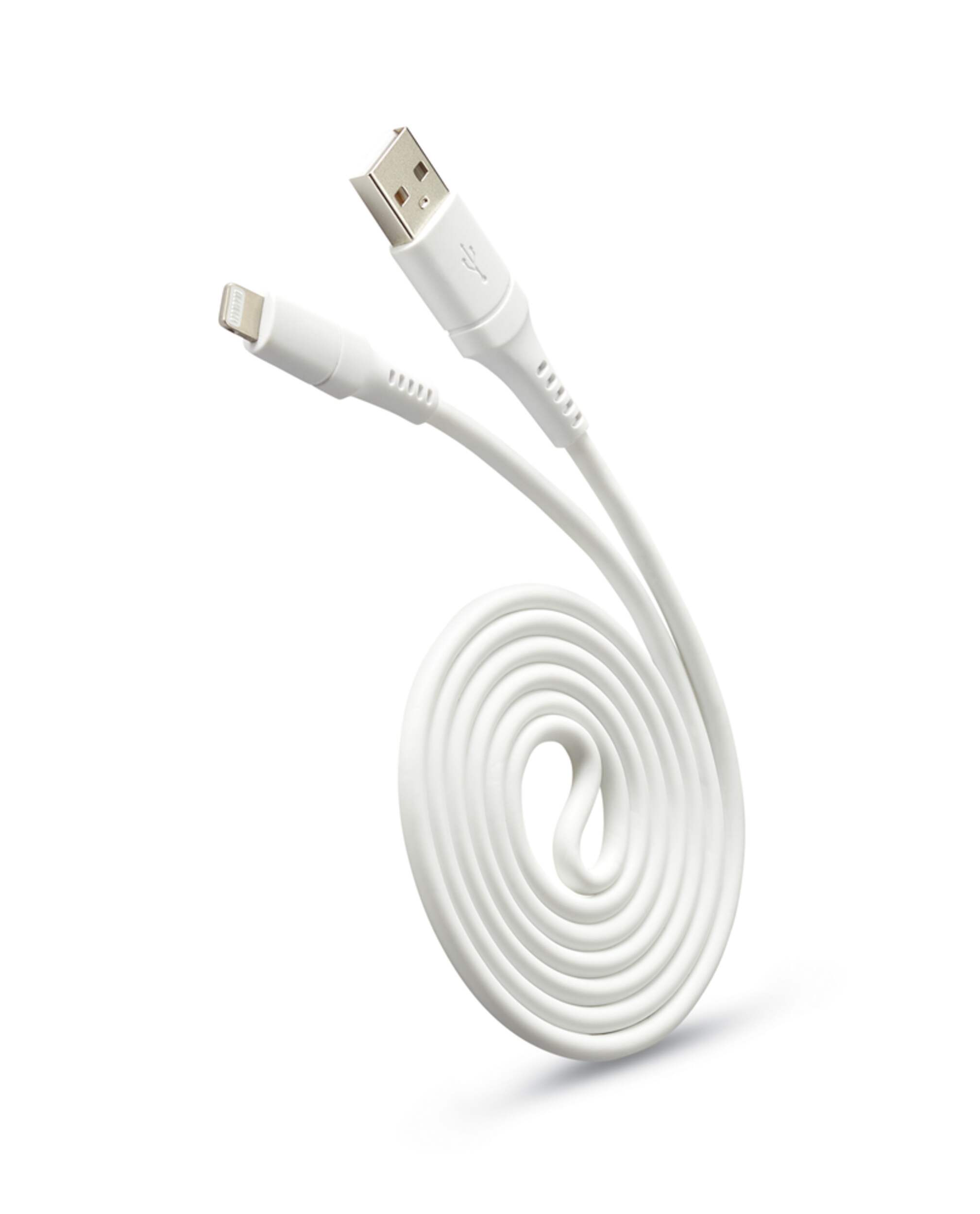 Câble Lightning en silicone souple Bluehive, 3 pi Front_Three_Fourths_Angled_Left