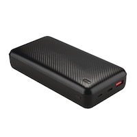 Bluehive Carbon 20,000 mAh PD Fiber Portable Power Bank with 3 LED Indicator & Multiple USB Ports, Black