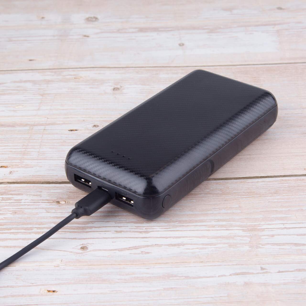 Bluehive 3-Port 16,000 mAh Portable Power Bank with Battery LED Indicator  Light, Black
