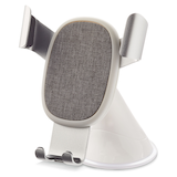 Bluehive Nordique Fabric Phone Mount, Padded Grip, Strong Suction Base, White Front_Three_Fourths_Angled_Left