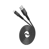 Bluehive Durable USB-A to Lightning Cable, Made With Dupont Kevlar Material, Black, 3-ft Front_Three_Fourths_Angled_Left