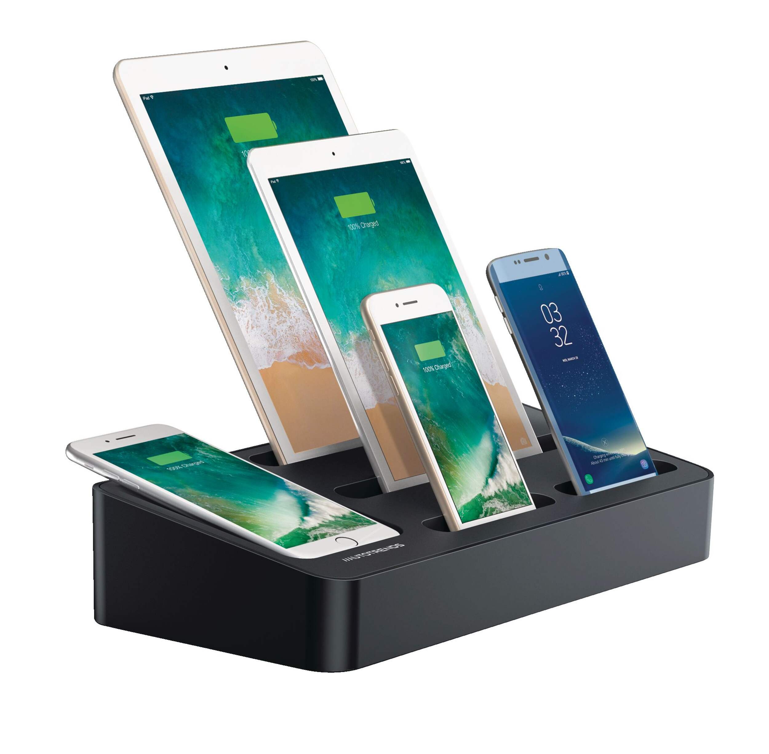 Bluehive 5-port Power Valet Station Front_Angled_Right