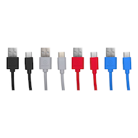 SMART Accessories Type-C Charger Cable for Galaxy s20, S10 Plus and More, 3-ft Front_Flat