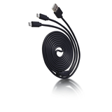 Bluehive Dual Micro USB Charge & Sync Cable, Black, 6-ft Composite_or_Mixed
