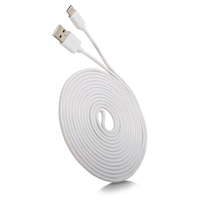Bluehive Type-C USB Charger & Sync Cable, PVC, Compatible with Select Apple & Android, White, 10-ft Front_Angled_Right
