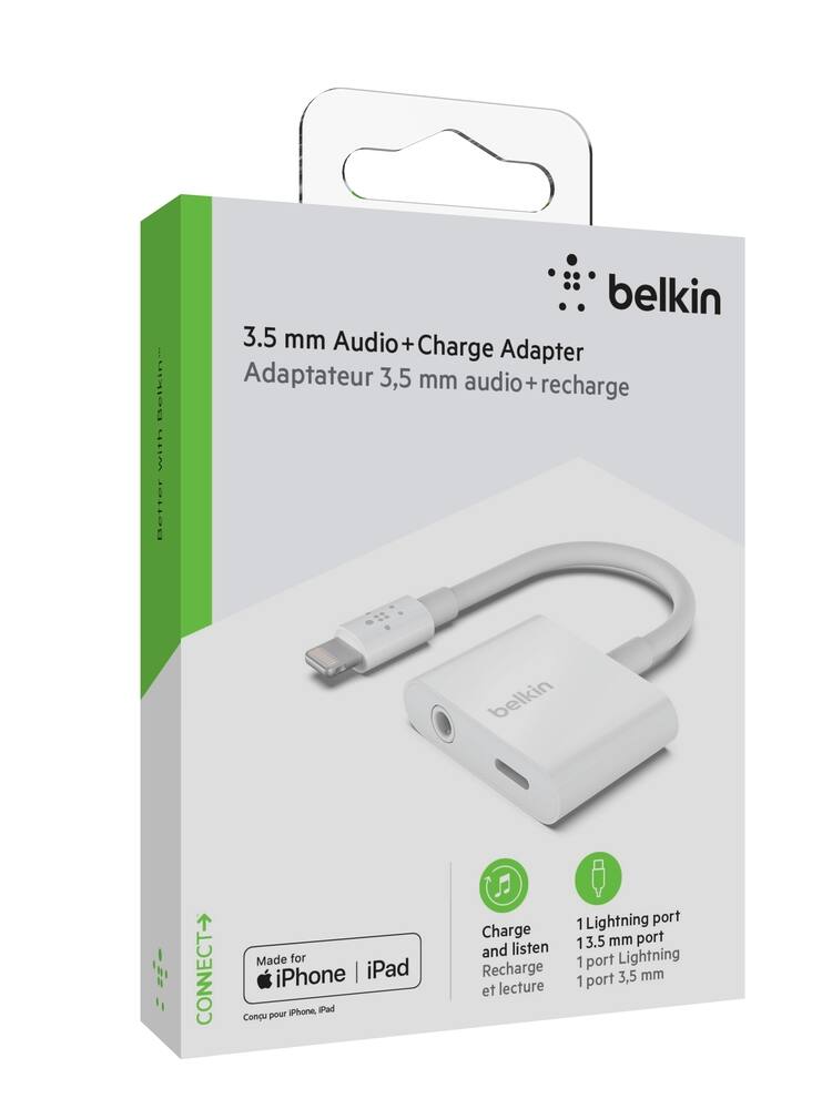 Belkin  mm Audio & Charger Rockstar, White, 4-in | Canadian Tire