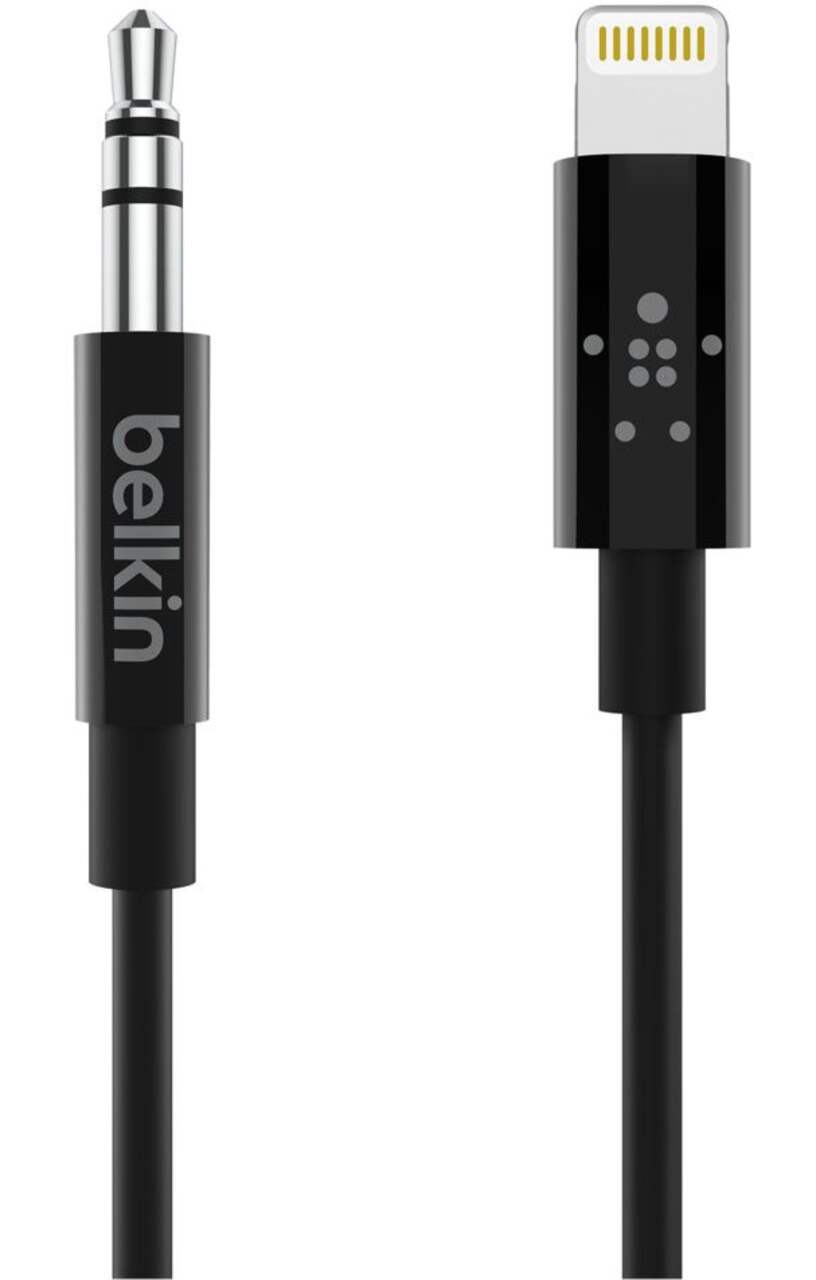 Belkin 3.5 mm Audio Cable with Lightning Connector, Black