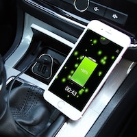 Bluehive USB Car Charger, Compatible with Most Devices Front_Angled_Left