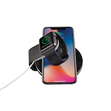 Bluehive Wireless Charging Disk with Apple Watch Holder Front_Elevated