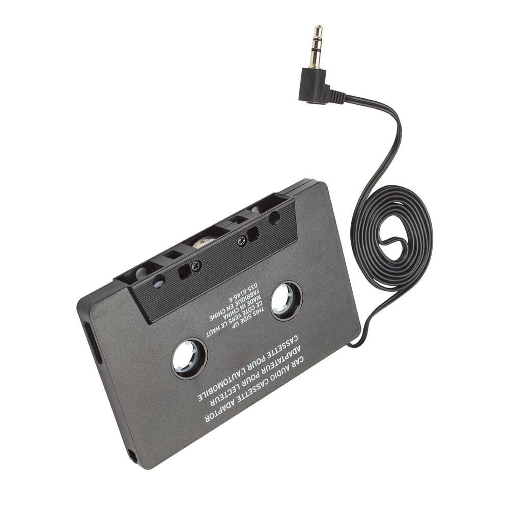 Connectique composants,Adaptateur de Cassette Audio stéréo noir