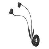 Écouteurs-boutons Bluehive, câble auxiliaire, noir Front_Angled_Right