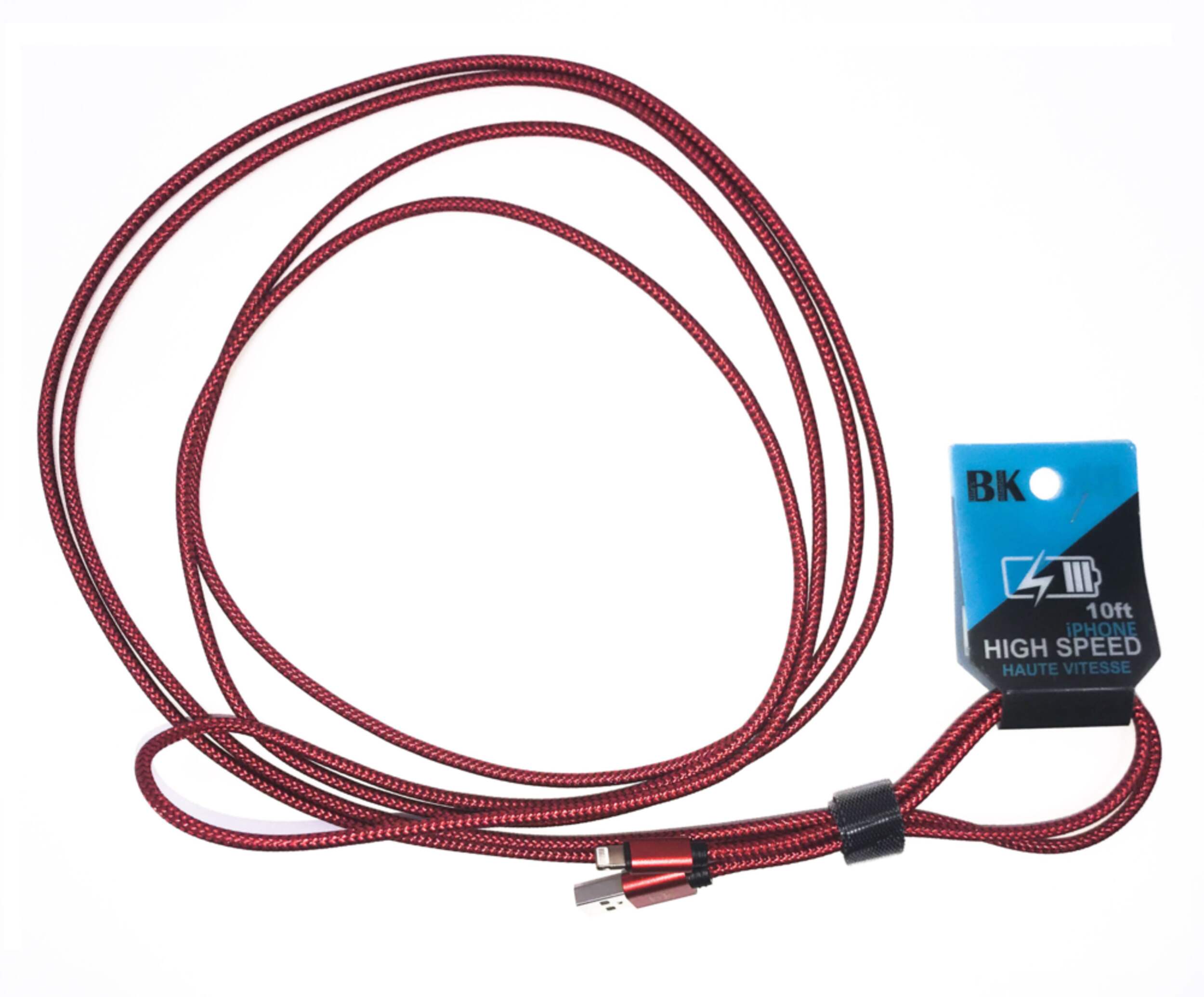 BK Micro USB Charger & Sync Cable, 10-ft Overhead_Flat