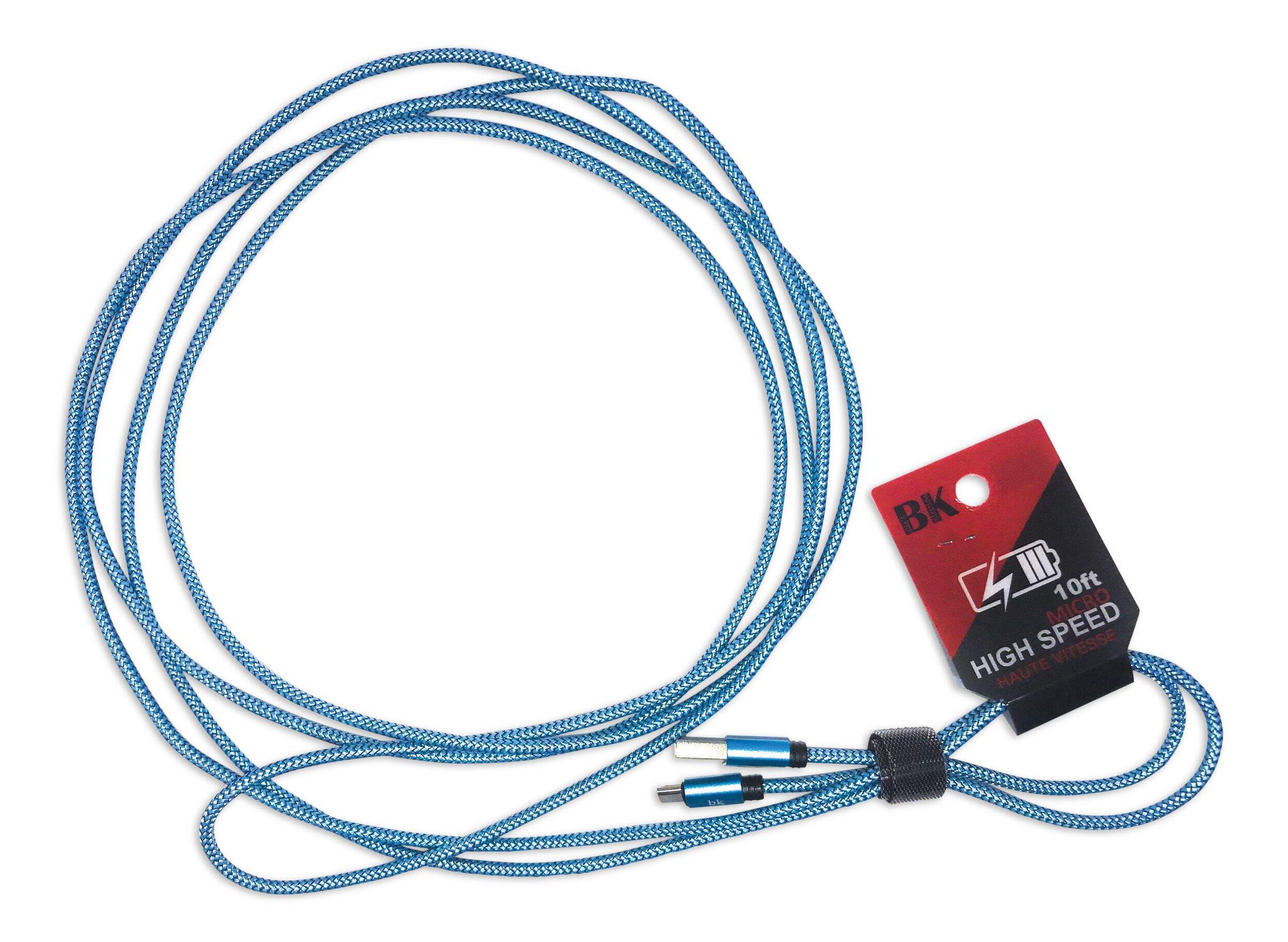 BK USB to Lightning Charger & Sync Cable, 10-ft Overhead_Flat