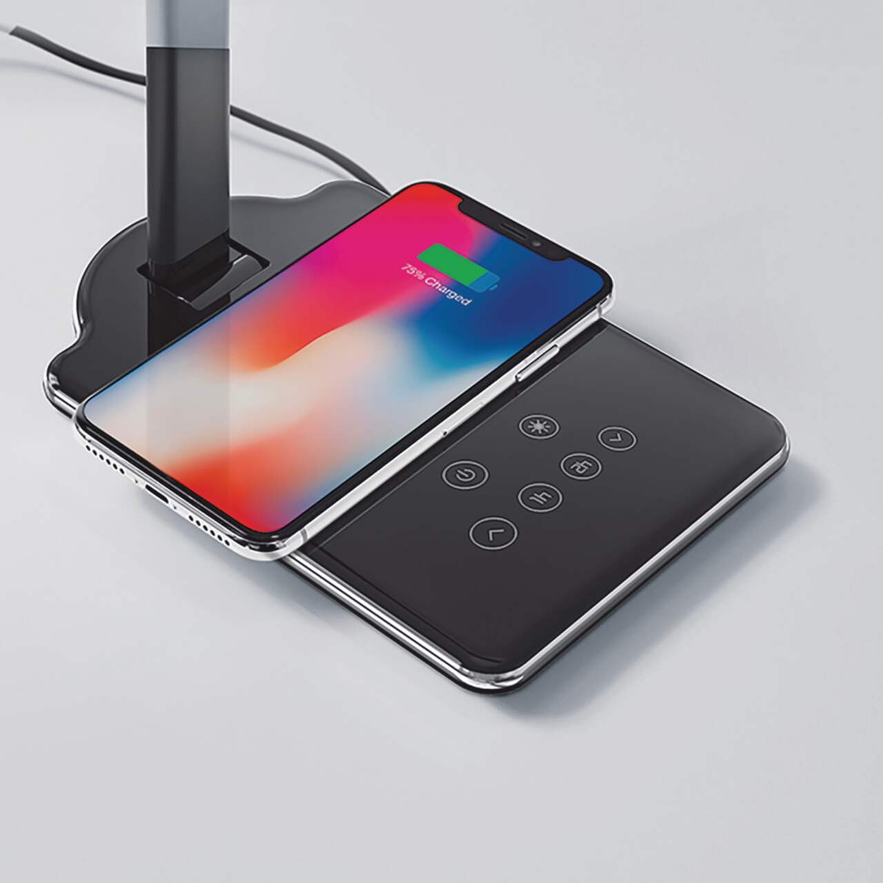 La version 2 en 1 du support de chargeur sans fil pour téléphone portable  est livrée avec une bande Tpcy-c A émettant de la lumière colorée  éblouissante, y compris une version améliorée