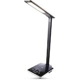 Bluehive Wireless Charging Pad with LED Lamp, for Qi-Enabled Devices, Black Front_Angled_Left