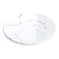 Bluehive Wireless 10W Charging Pad for Qi-Enabled Devices, White Marble Front_Elevated