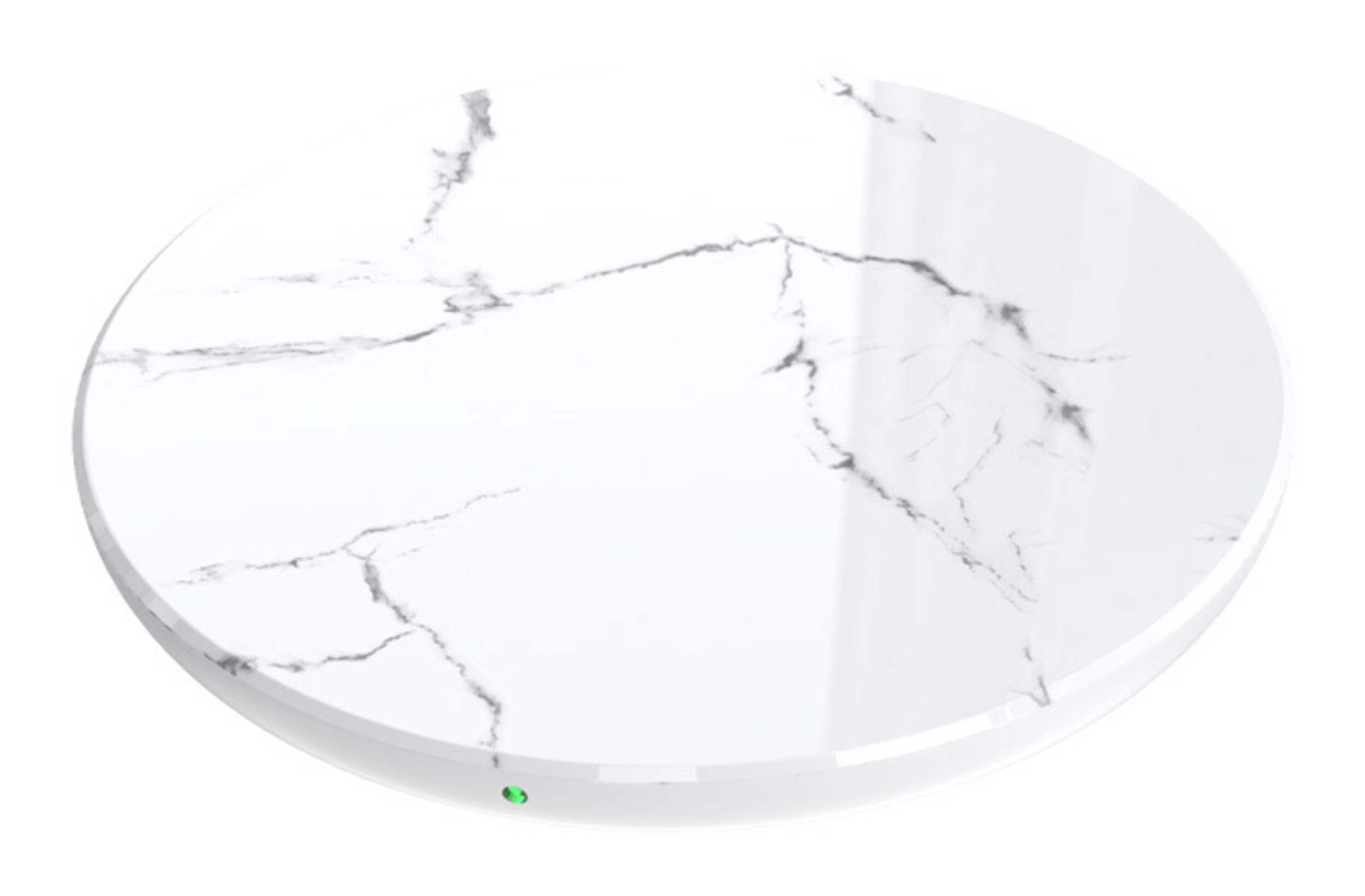 Bluehive Wireless 10W Charging Pad for Qi-Enabled Devices, White Marble Front_Elevated