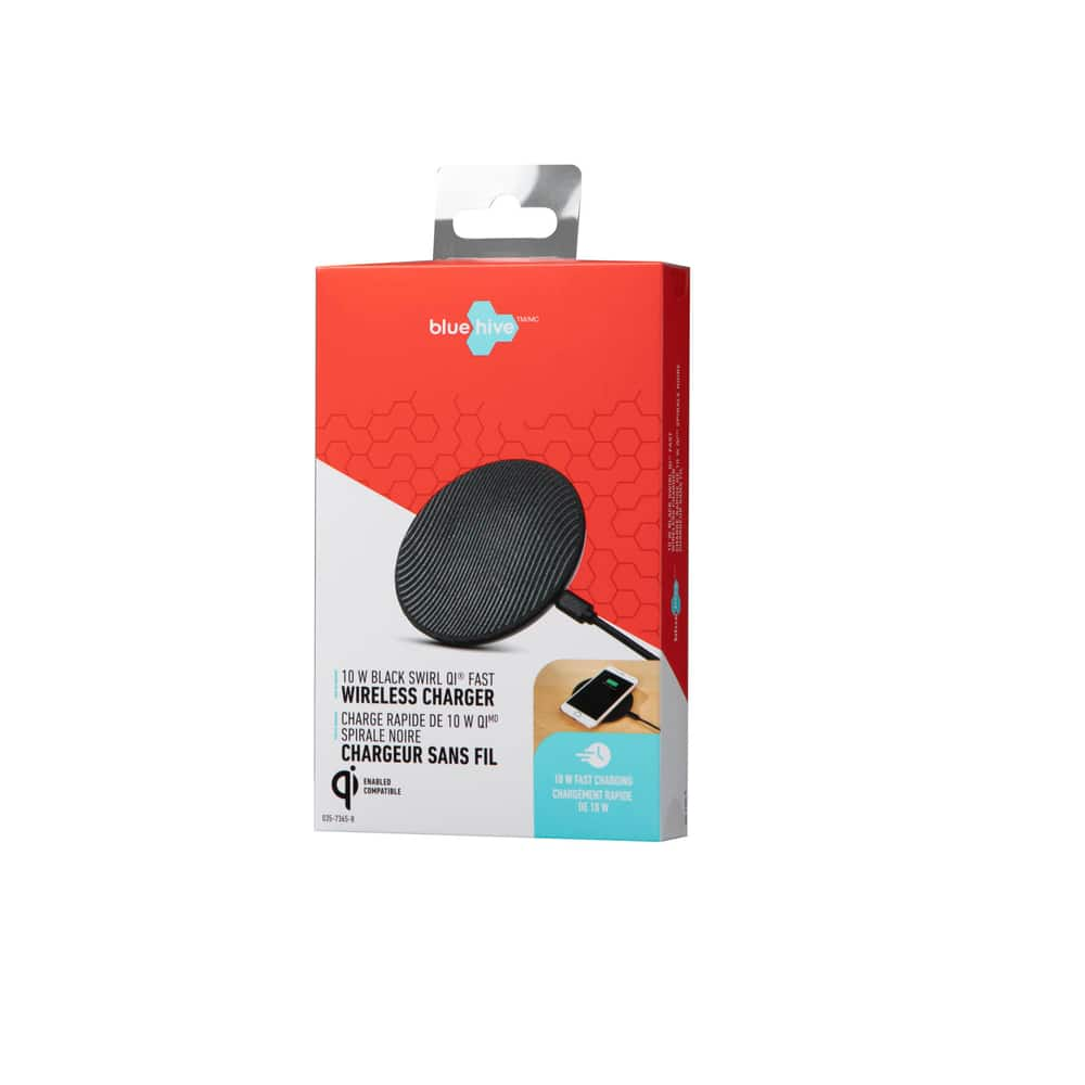 Bluehive Wireless 10W Charging Pad for Qi-Enabled Devices, Swirl Black |  Canadian Tire