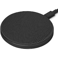 Bluehive Wireless 10W Charging Pad for Qi-Enabled Devices, Swirl Black Front_Angled_Left