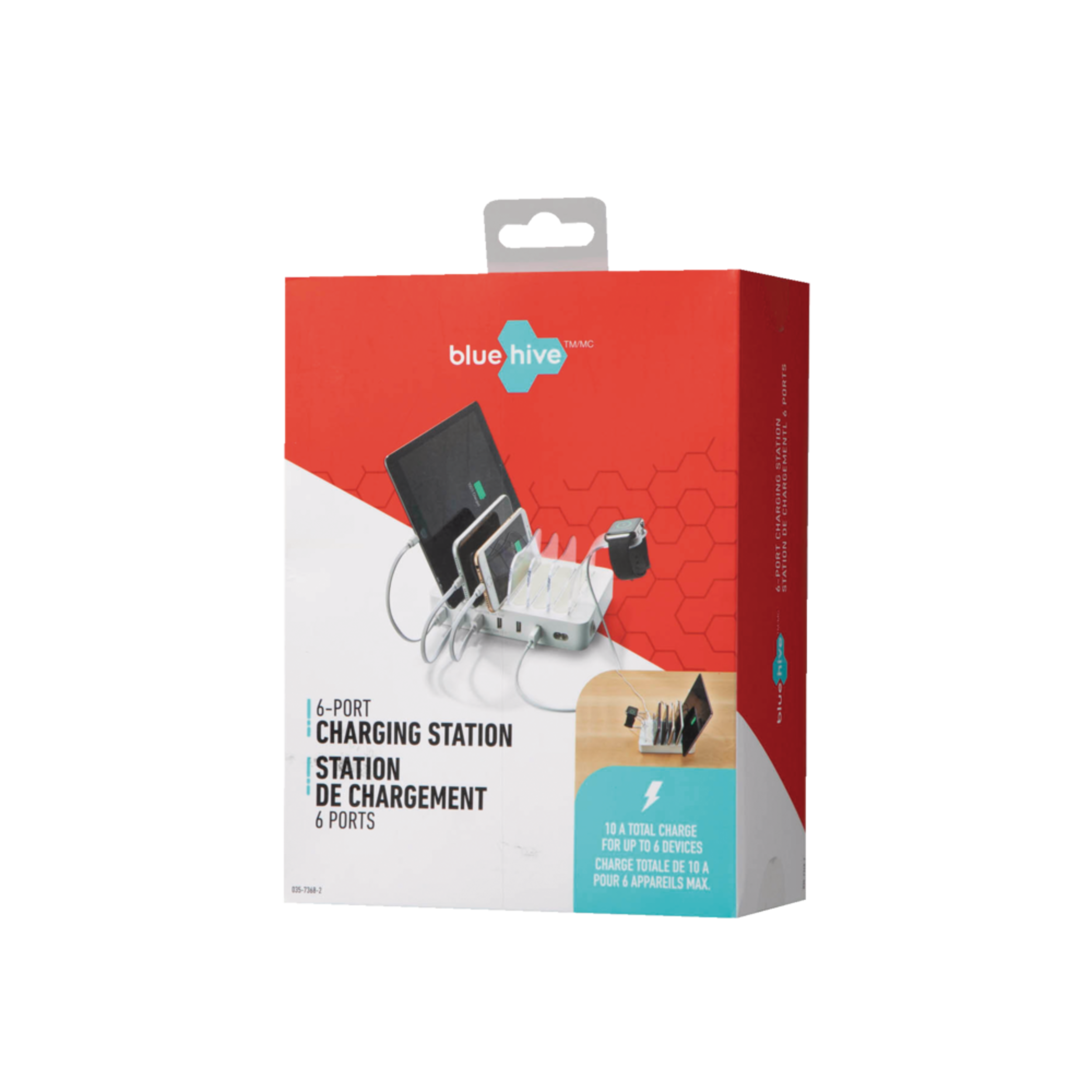 Bluehive 6-USB Power Station Front_Three_Fourths_Angled_Left