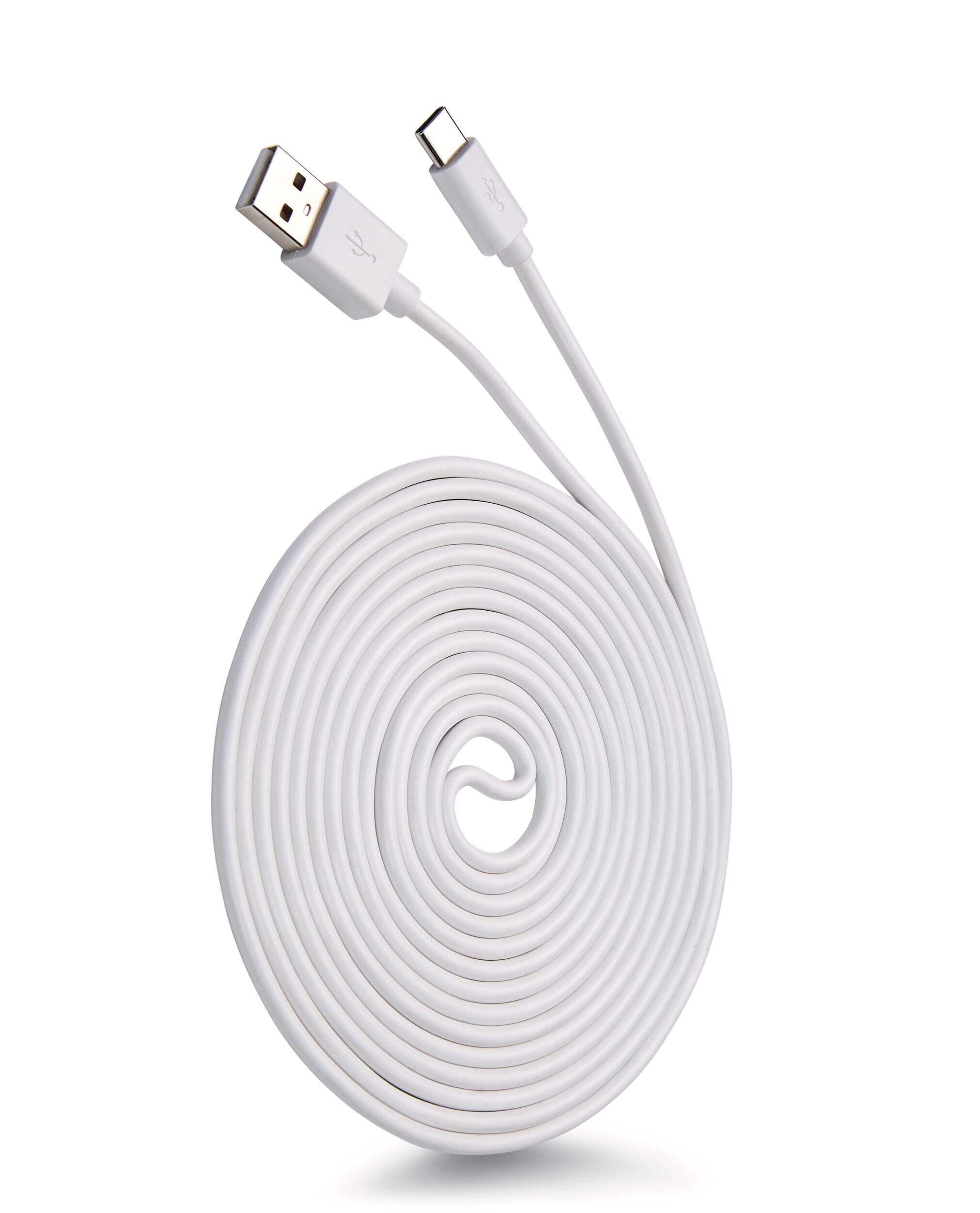 Bluehive Type-C Charger & Sync Cable, for Select Apple & Android Devices, White, 3-pk Front_Three_Fourths_Angled_Left