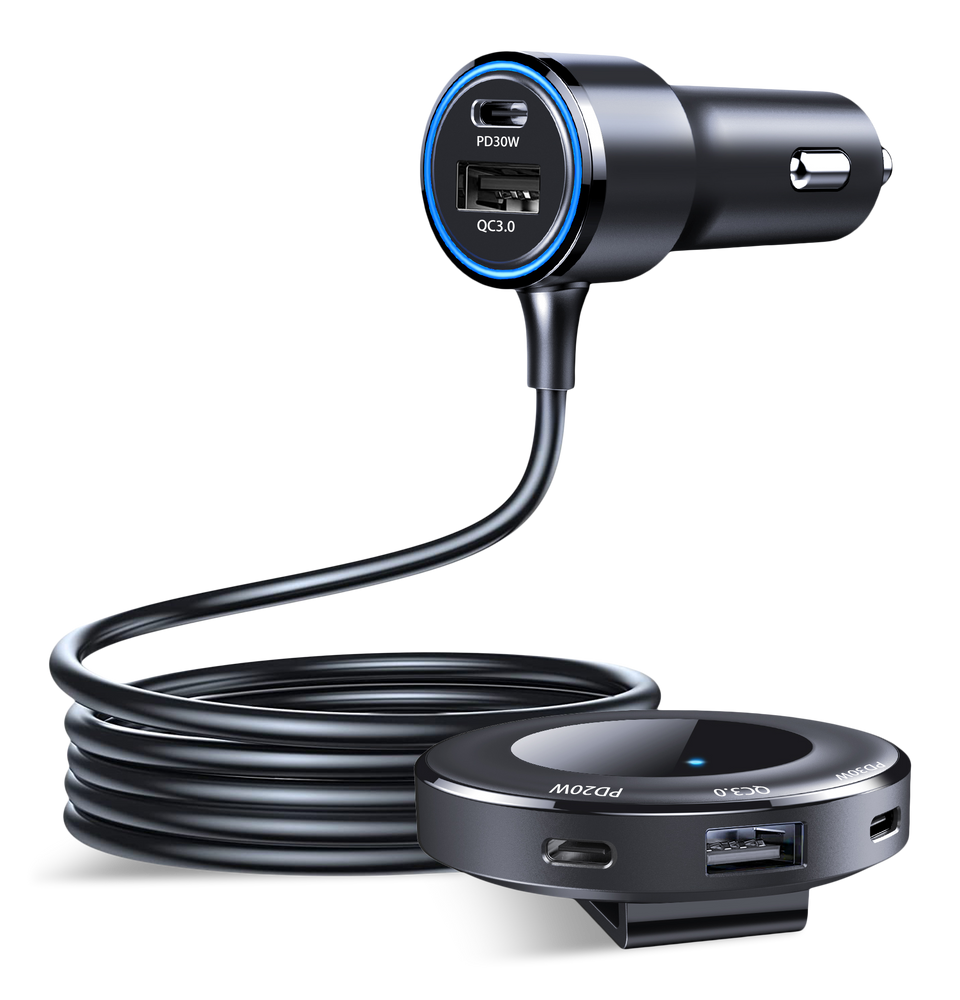 Bluehive 2Port + 3Port Wireless Hub Car Charger, Black Canadian Tire