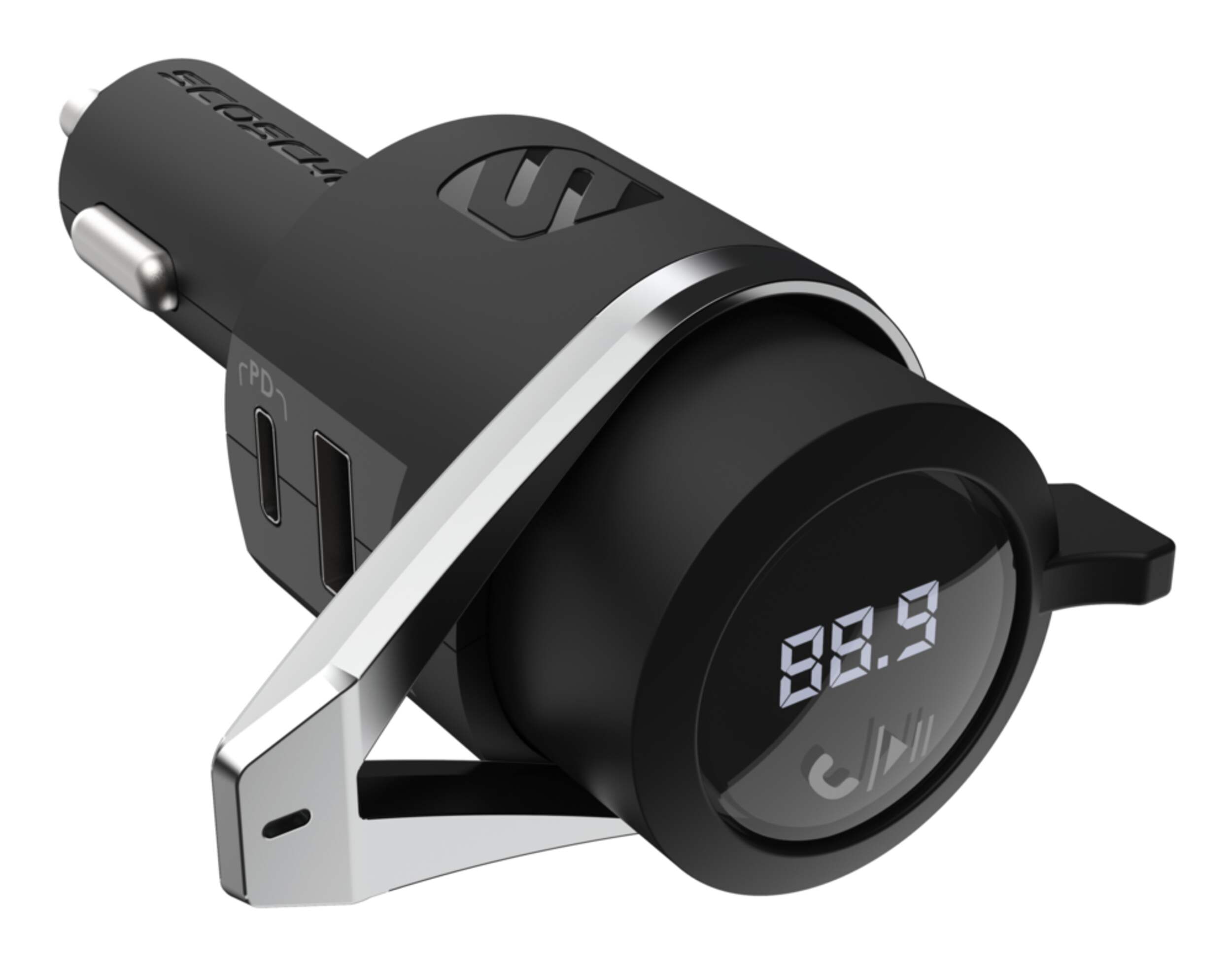 Émetteur FM mains libres Scosche BTFREQ de qualité supérieure Front_Angled_Left