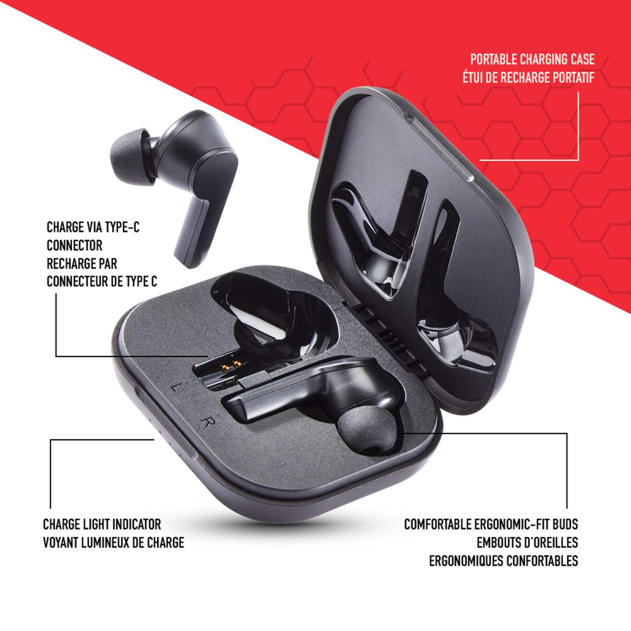 Bluehive BluePods Iso True Wireless Earbuds with Charging Case for Running Gym Workout