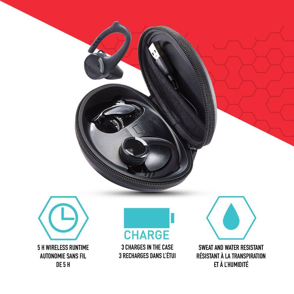 Bluehive BluePods Sport True Wireless Earbuds with Charging Case for Running Gym Workout