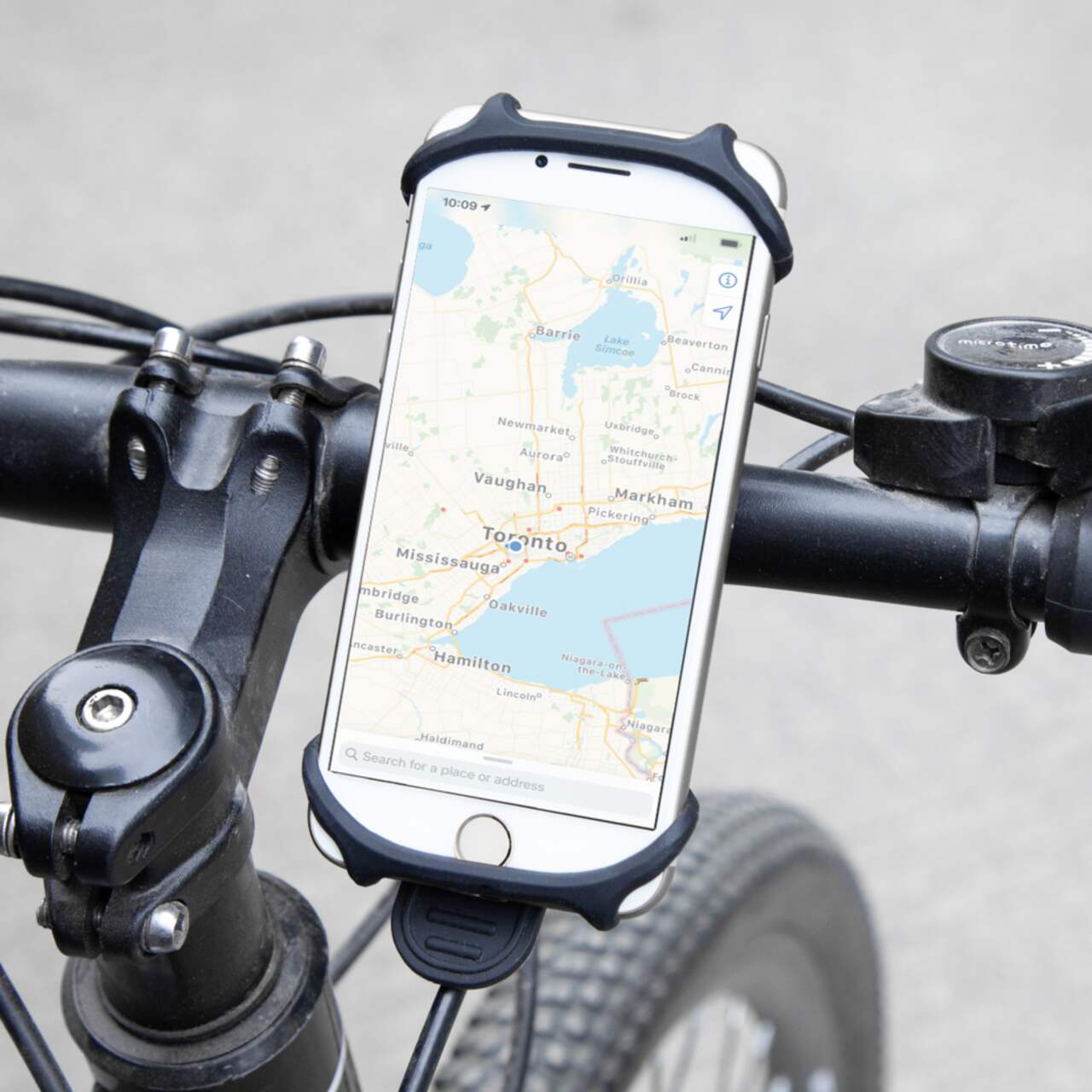 Bluehive Universal Bike Phone Holder for Mobile Devices, Adjustable, Black