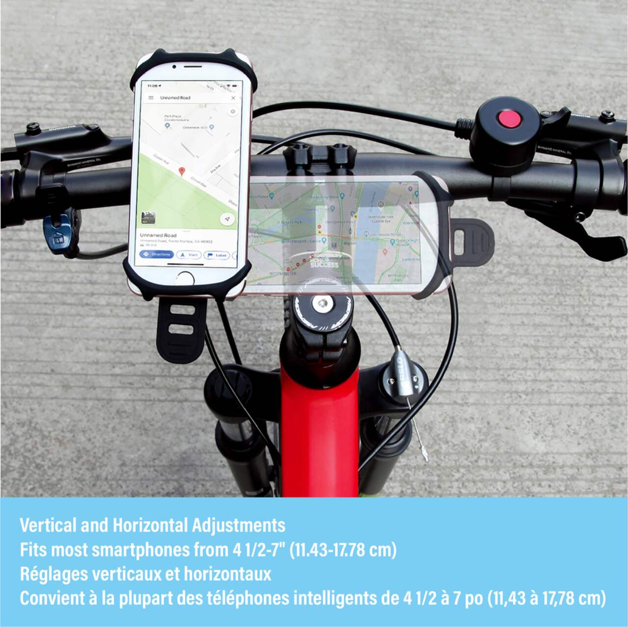 Bluehive – Support universel pour téléphone de vélo pour appareils mobiles,  réglable, noir