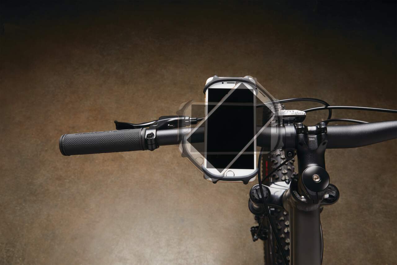 Bluehive Universal Bike Phone Holder for Mobile Devices, Adjustable, Black