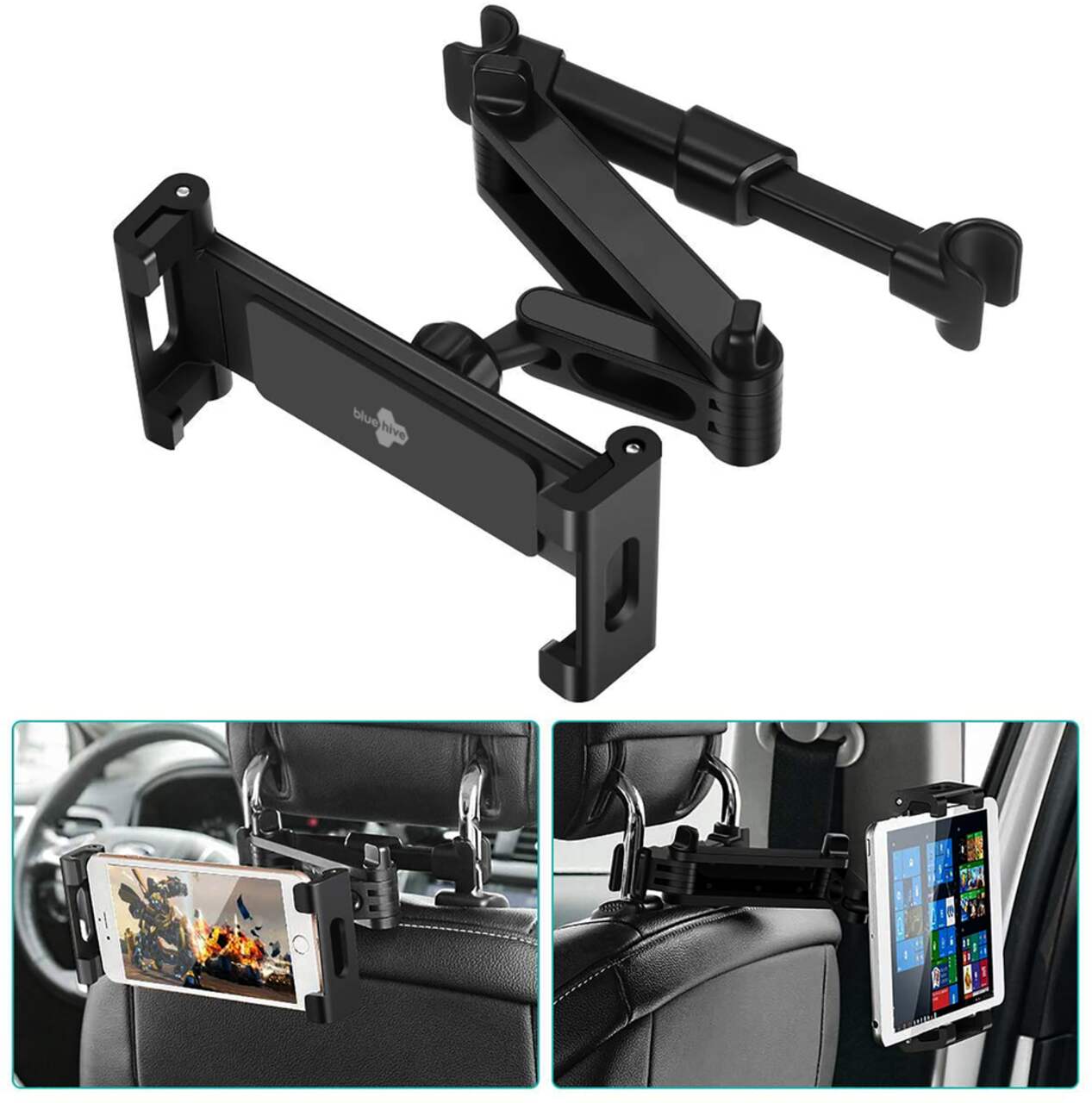Oilcan Support Tablette Voiture Entre Appuie Tete, Extensible Support  Central Siège Arrière Tablette, Porte Tablette Aluminium Voiture pour iPad  Pro Air Mini, iPhone, Galaxy, Switch, Fire 4-12,9 : : High-Tech
