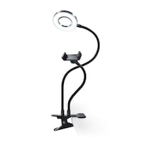 Merkury Selfie Studio Ring Light Phone Holder with Bluetooth, 3.3-in Front_Flat
