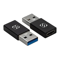 Scosche USB-A TO USB-C™ 2 Adapter, Compatible with MacbookPro, Chromebook Pixel, Galaxy S9 / S8, & Google Pixel, 2-pk Composite_or_Mixed
