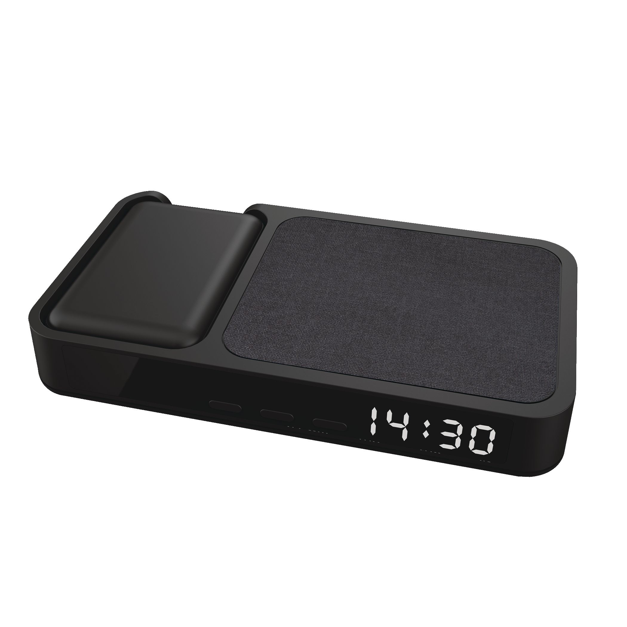 Bluehive 10W 3Port USB Wireless Charging Alarm Clock Station with 5000