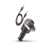 Bluehive Auto-Scan Bluetooth Hands-Free Car Kit with FM Transmitter Front_Three_Fourths_Angled_Right