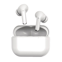 Bluehive Bluepods+ Wireless Charging Earbuds with 27.5 Hour Battery Life & USB-C Charge Port, White Front_Flat