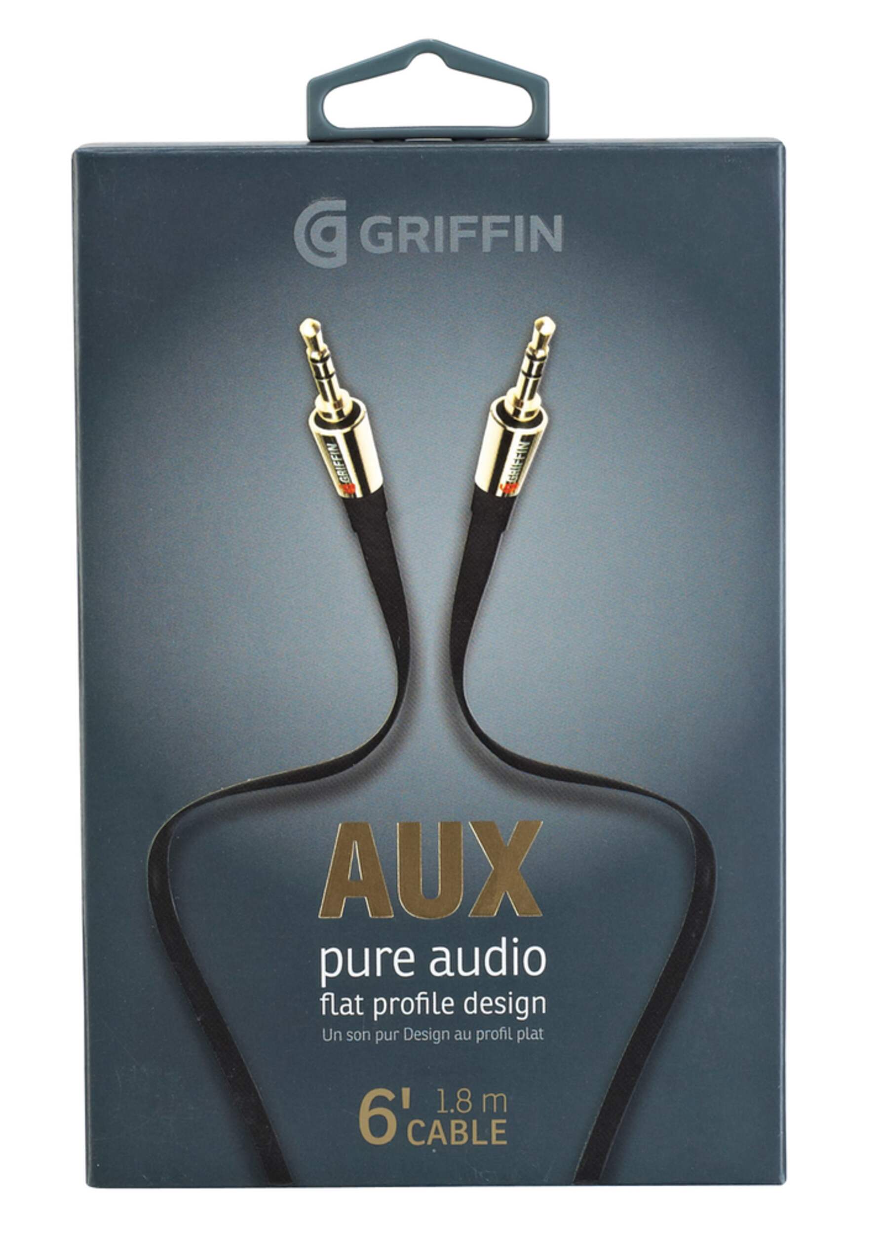 Câble audio plat Griffin, 6 pi Front_Flat