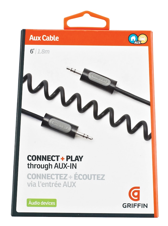 Griffin 6ft Coiled Audio Cable Canadian Tire