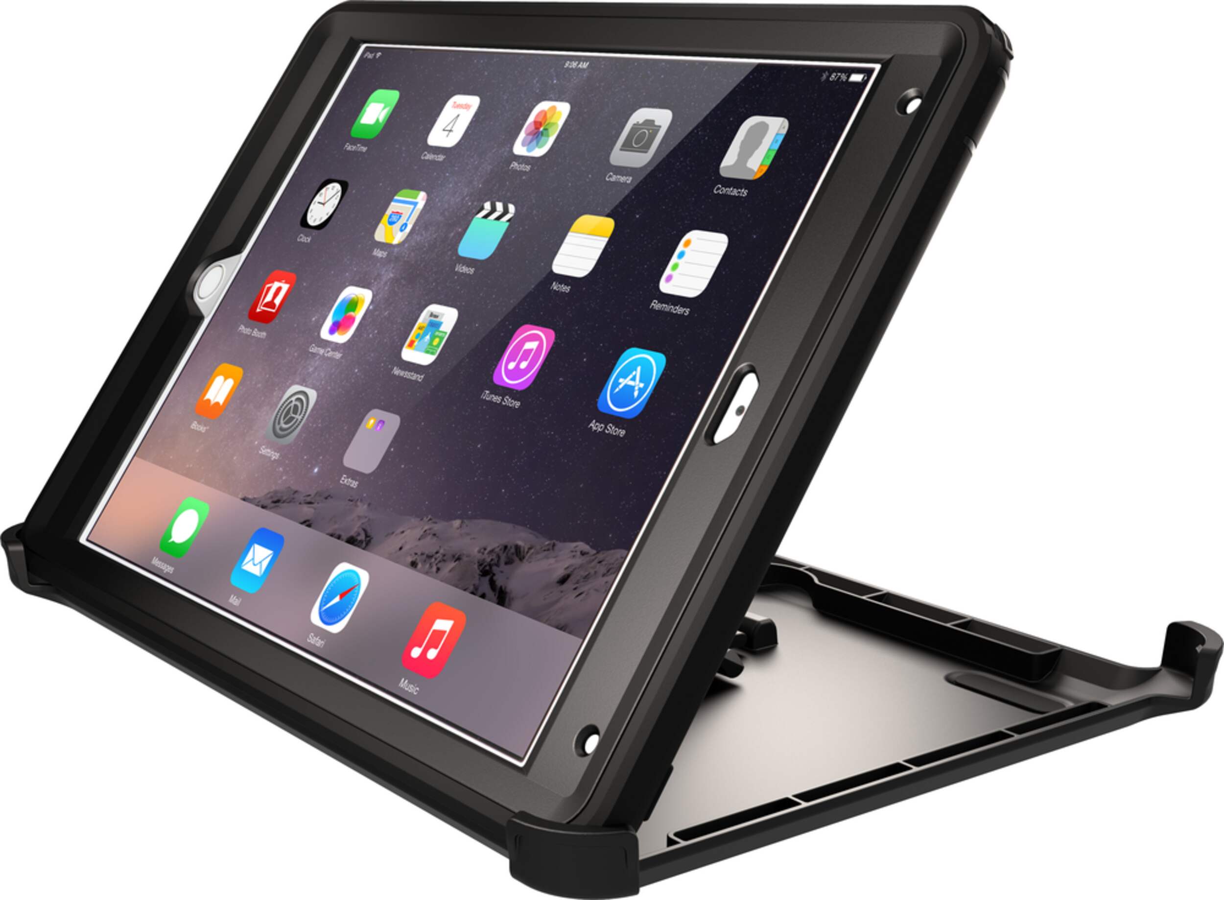 Étui OtterBox Defender pour iPad Air 2 (6e génération), noir Front_Three_Fourths_Angled_Left