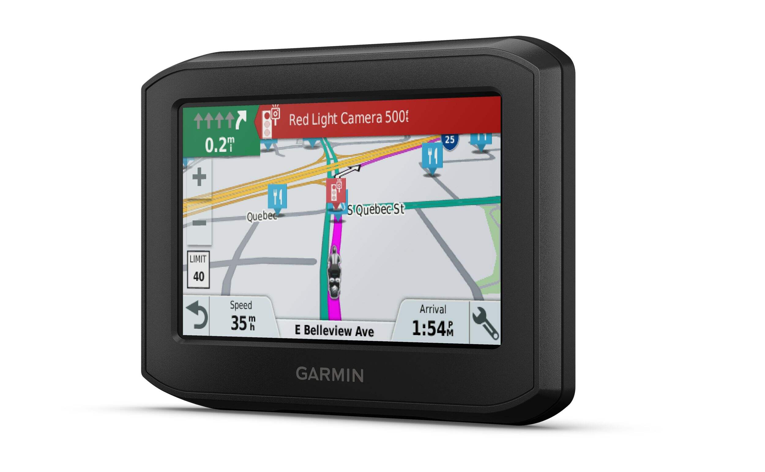 Garmin Zumo 396 LMT-S GPS Motorcycle Navigator, with 4.3-in Display, Rugged Design for Harsh Weather, Live Traffic and Weather Front_Three_Fourths_Angled_Left