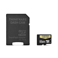 Thinkware UHS-I MicroSD Card for Dash Camera, Anti File Corruption, 64GB Front_Flat